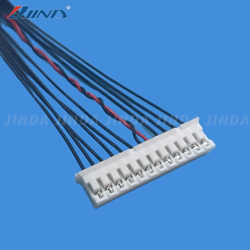 2.0mm间距 28AWG PTFE UL10064 双头PH-12Y防弹电线束 PH-12Y